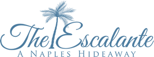 The Escalante Hotel logo in blue